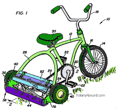 Tricycle Lawnmower - Patently Absurd !